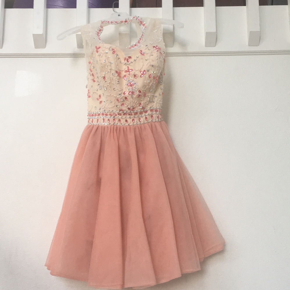 PROM GIRL formal sequin/bead GORGEOUS size 2